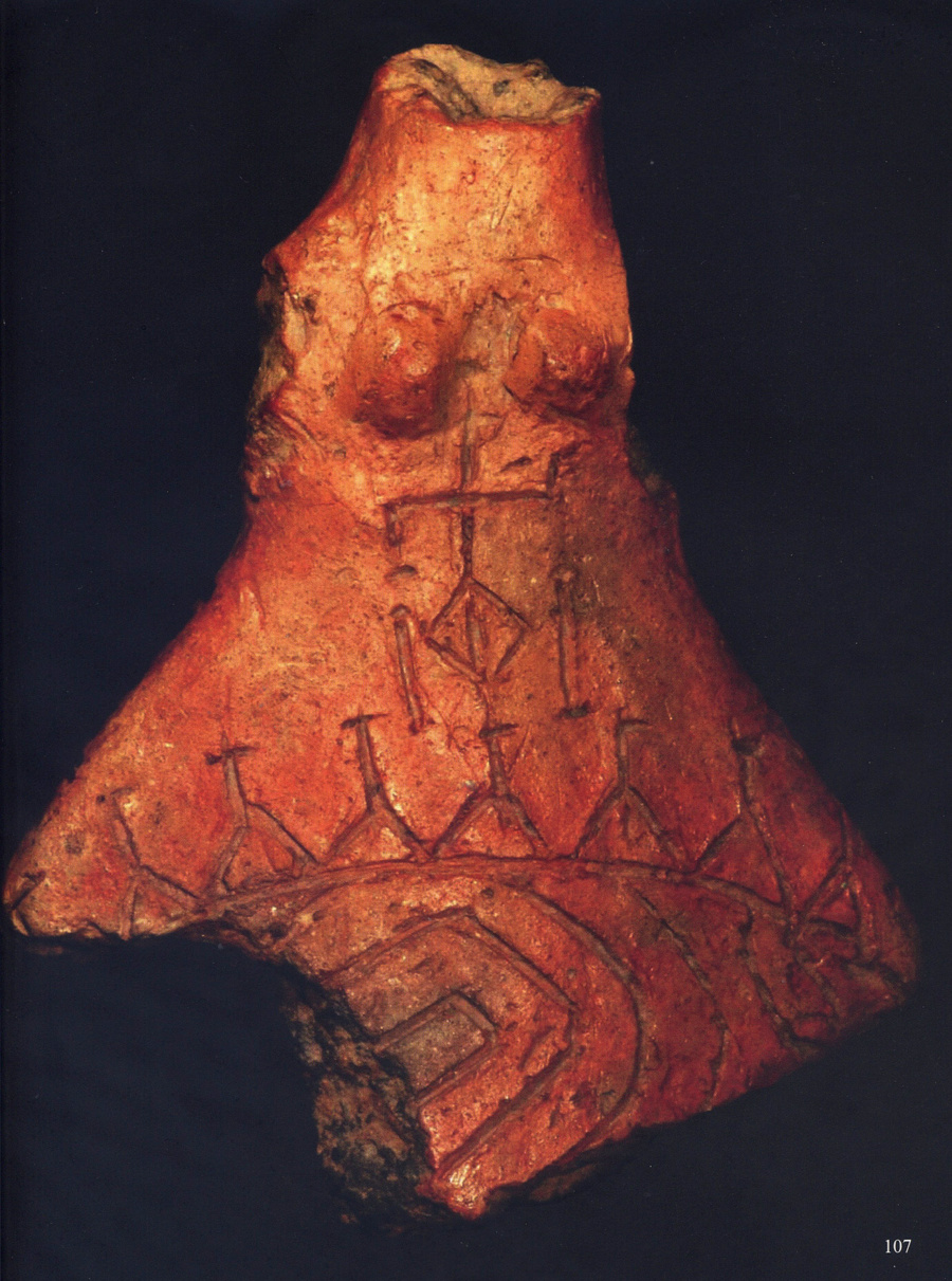 Incised Clay Female Figure, c. 5th millennium BCE, Romania